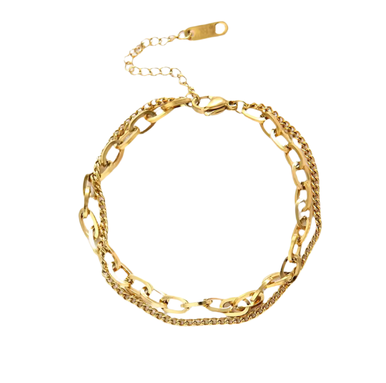 „Shielded Grace“– Doppelreihiges Edelstahl-Armband