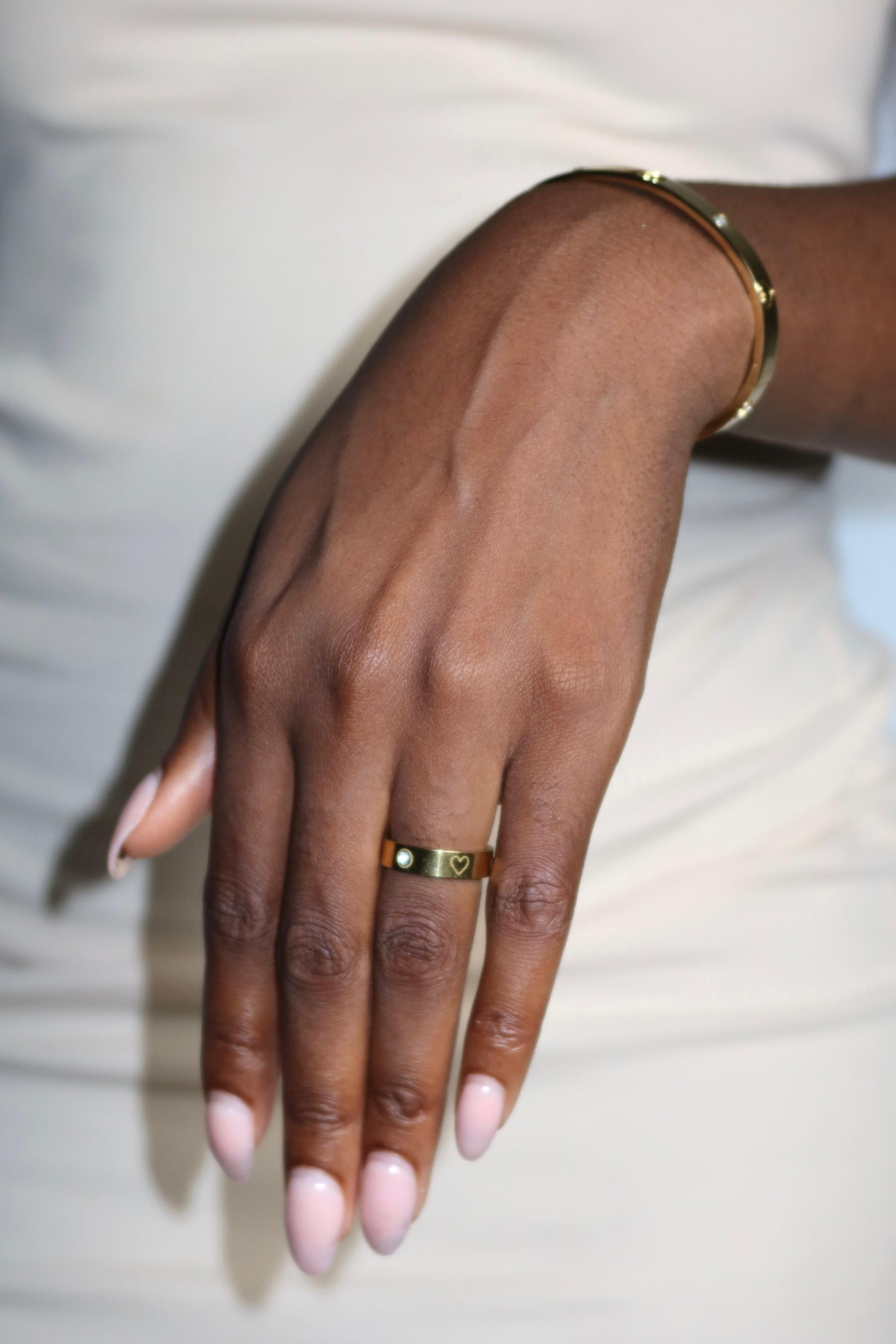 Edelstahl Ring - Herzsymbol