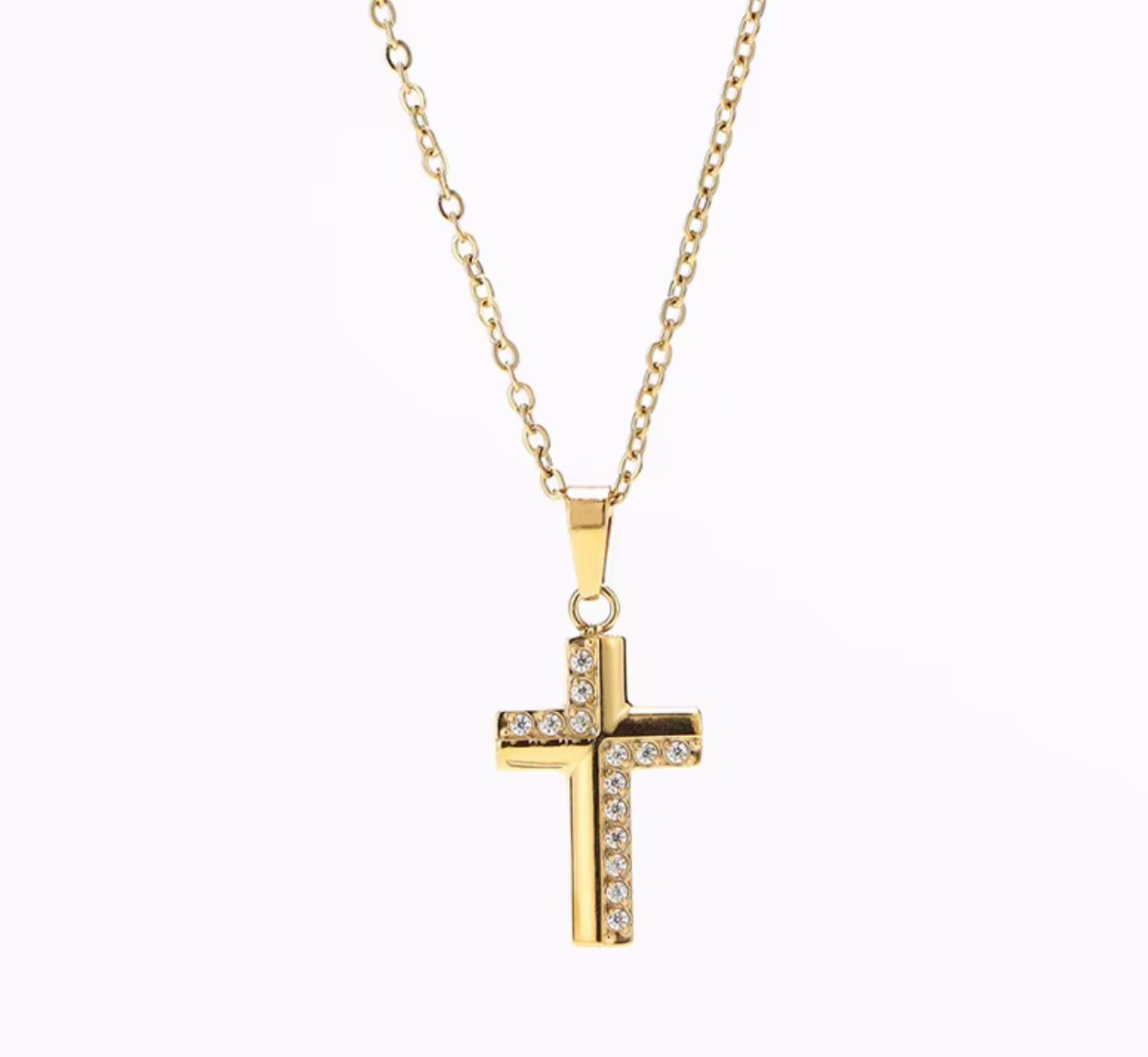 “Heaven’s Frame“ – Umrahmtes Kreuz mit Strass
