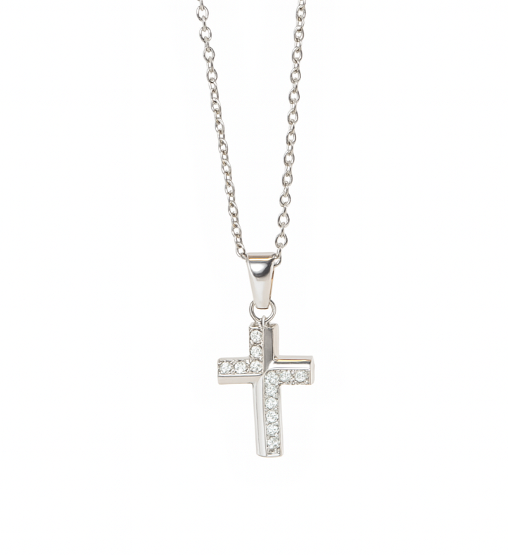 “Heaven’s Frame“ – Umrahmtes Kreuz mit Strass