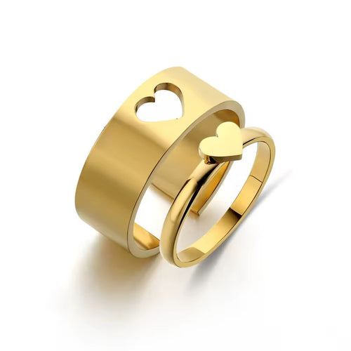 Doppelt Ringe Herz/ Kreuz