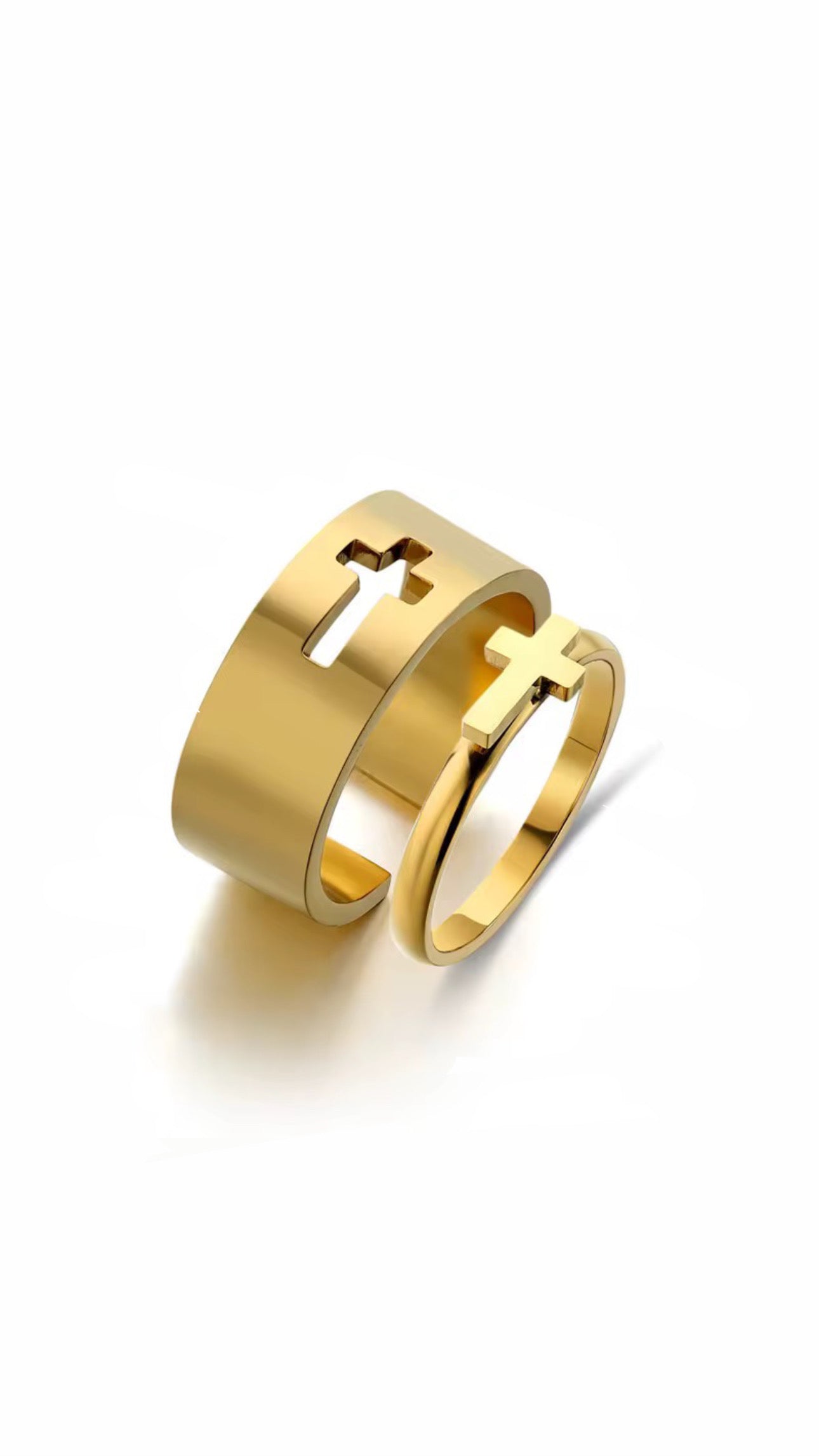 Doppelt Ringe Herz/ Kreuz