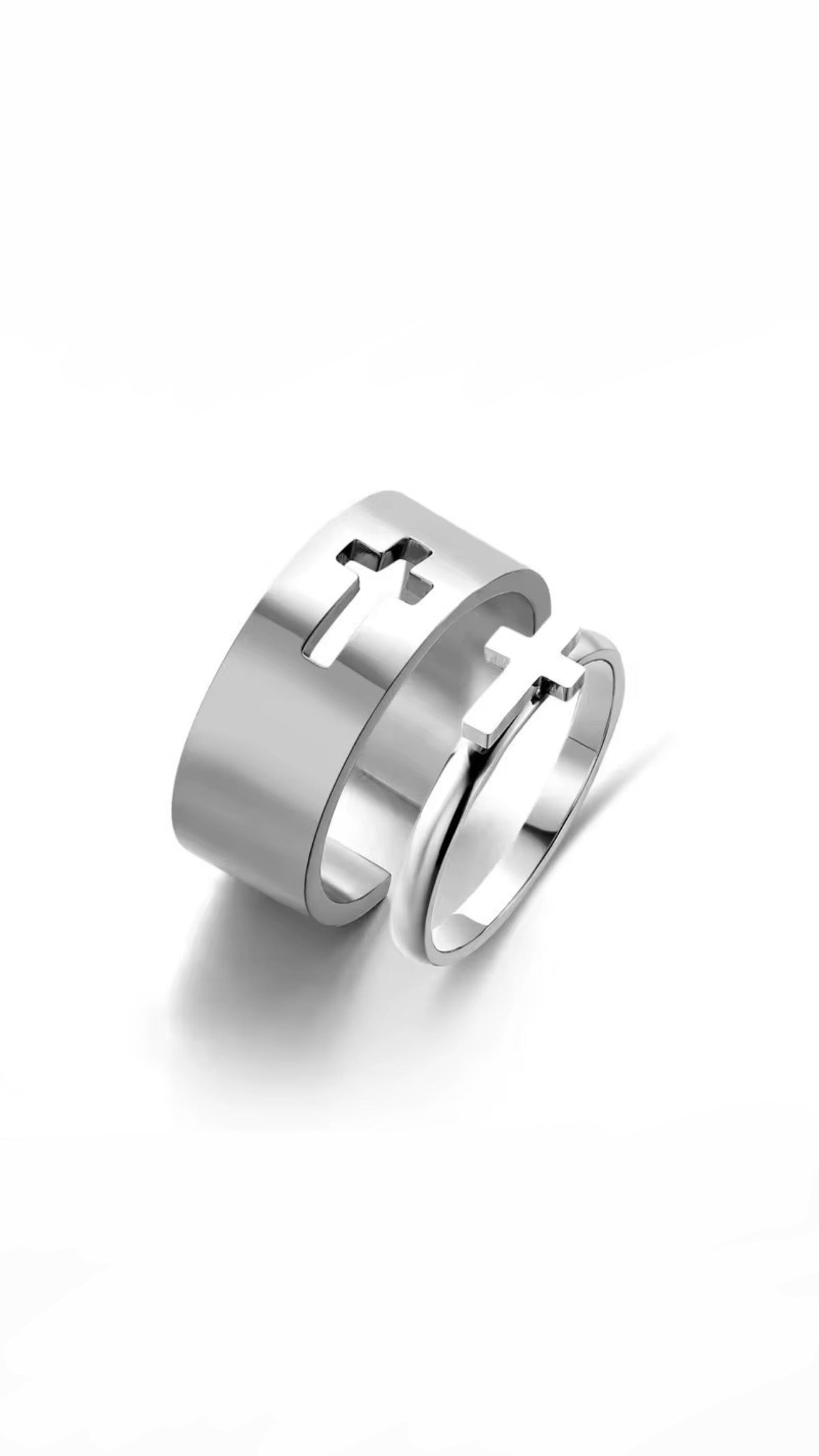 Doppelt Ringe Herz/ Kreuz