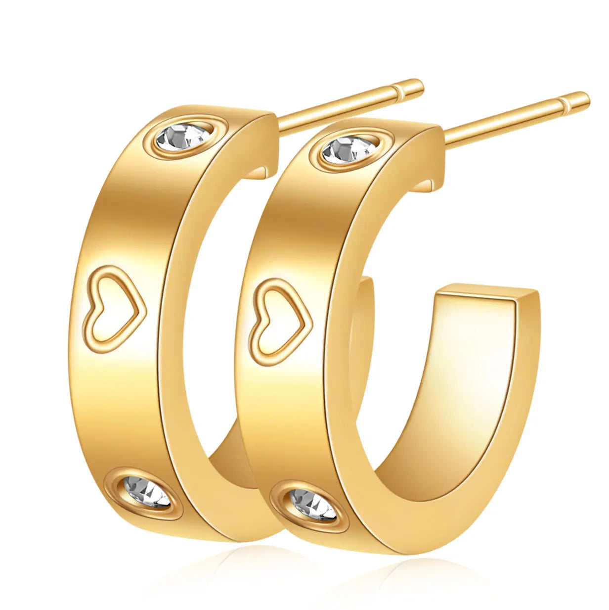 Edelstahl Ohrringe - Herzsymbol